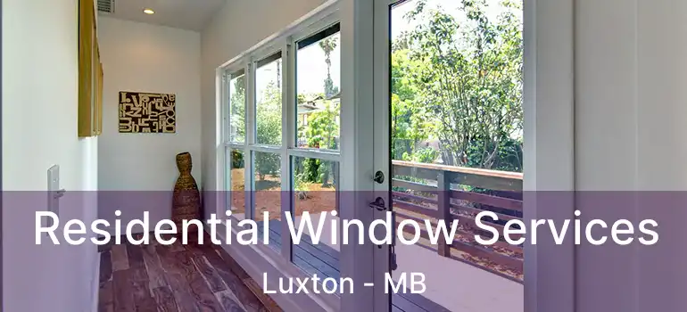  Residential Window Services Luxton - MB