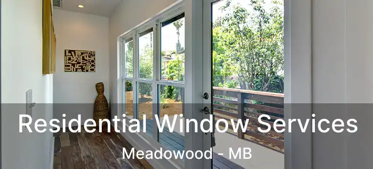  Residential Window Services Meadowood - MB