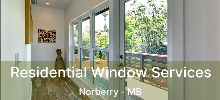  Residential Window Services Norberry - MB