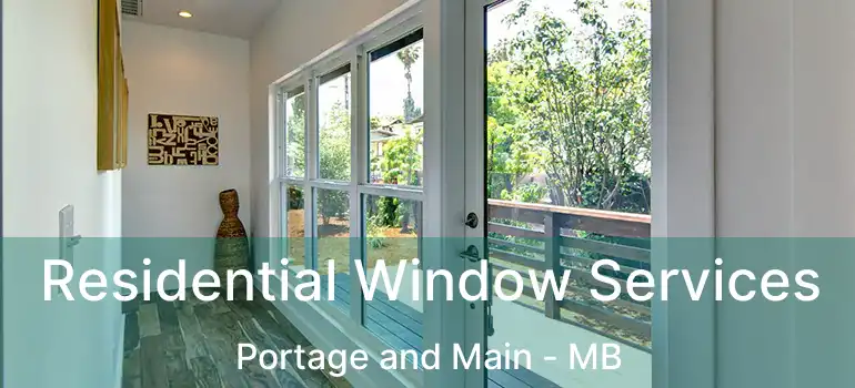  Residential Window Services Portage and Main - MB
