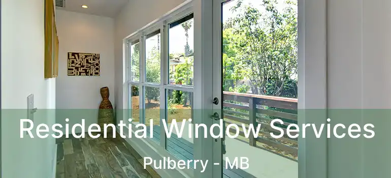  Residential Window Services Pulberry - MB