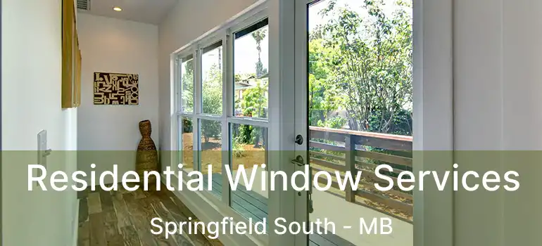  Residential Window Services Springfield South - MB