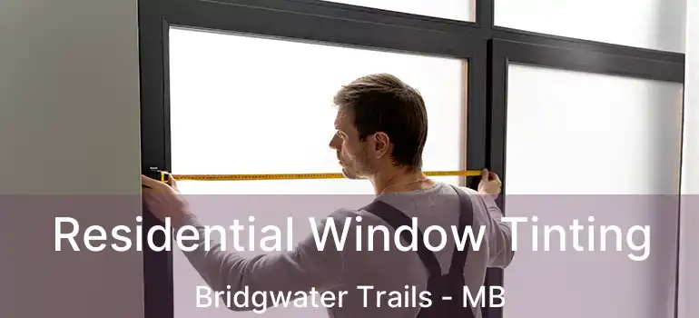  Residential Window Tinting Bridgwater Trails - MB