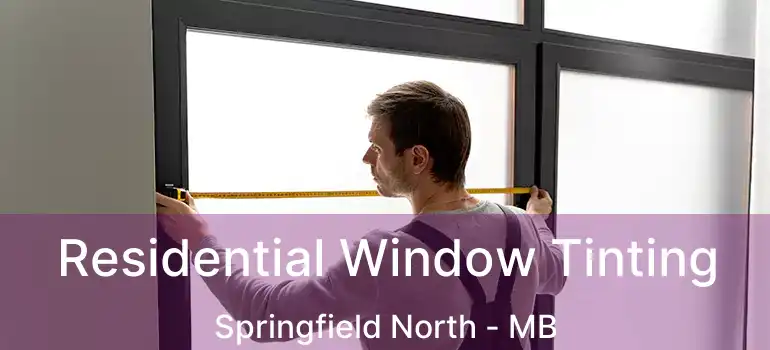  Residential Window Tinting Springfield North - MB
