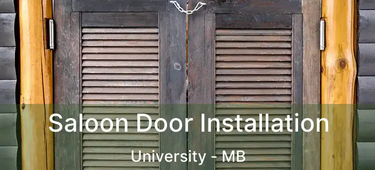  Saloon Door Installation University - MB