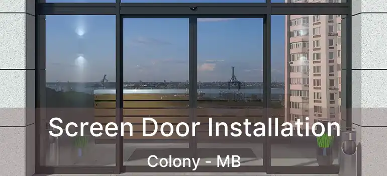  Screen Door Installation Colony - MB