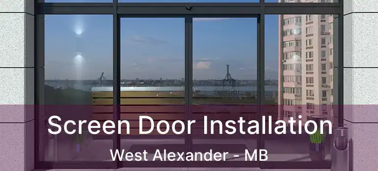  Screen Door Installation West Alexander - MB