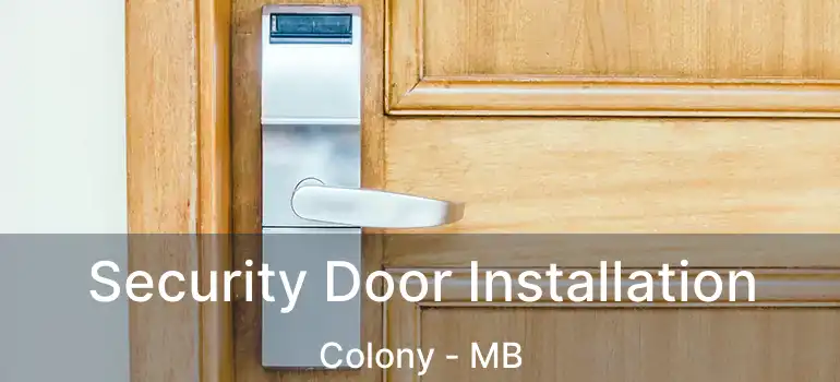  Security Door Installation Colony - MB