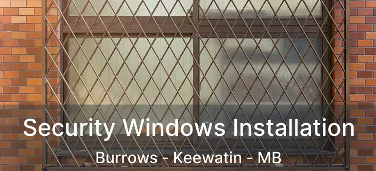  Security Windows Installation Burrows - Keewatin - MB