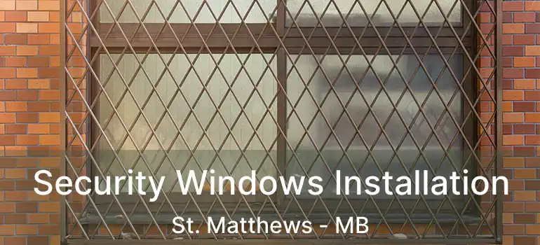  Security Windows Installation St. Matthews - MB