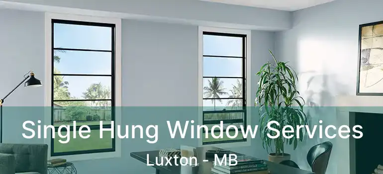  Single Hung Window Services Luxton - MB
