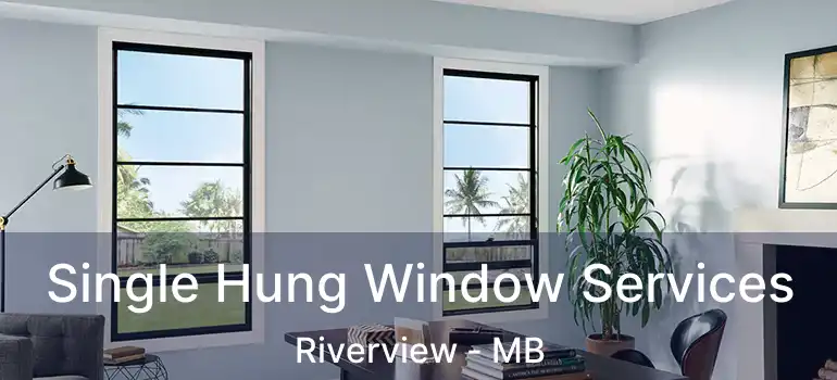  Single Hung Window Services Riverview - MB