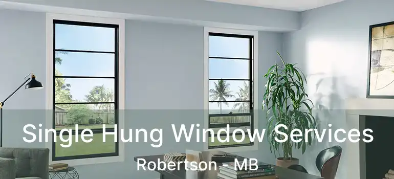  Single Hung Window Services Robertson - MB