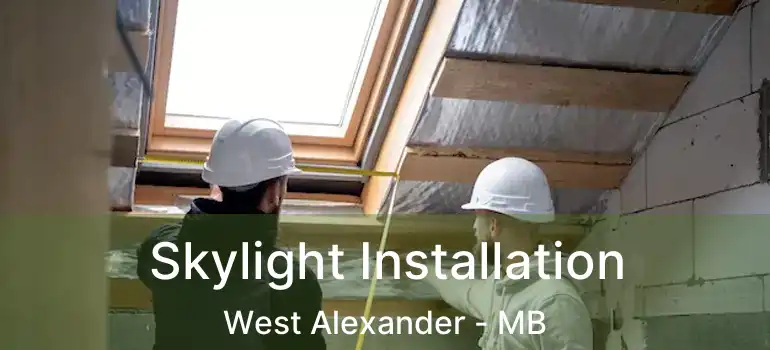  Skylight Installation West Alexander - MB