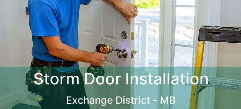  Storm Door Installation Exchange District - MB