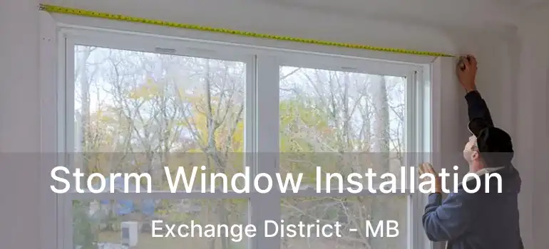  Storm Window Installation Exchange District - MB