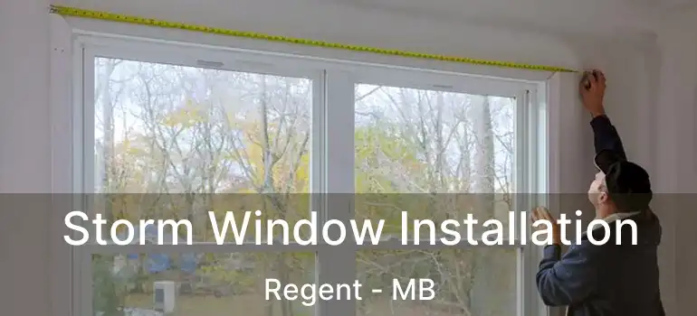 Storm Window Installation Regent - MB