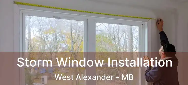  Storm Window Installation West Alexander - MB