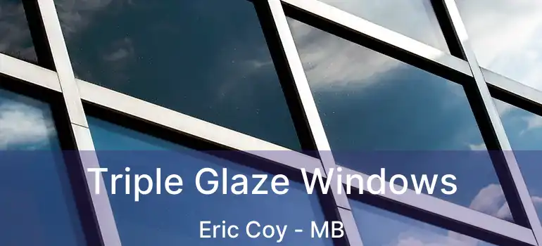  Triple Glaze Windows Eric Coy - MB