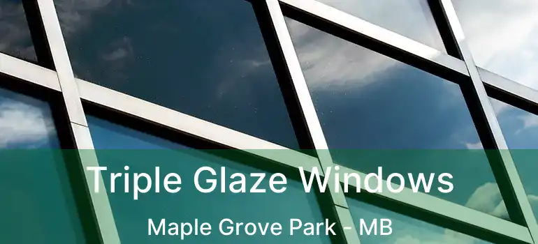  Triple Glaze Windows Maple Grove Park - MB
