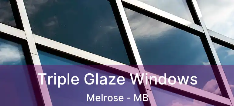  Triple Glaze Windows Melrose - MB