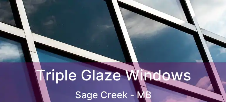  Triple Glaze Windows Sage Creek - MB