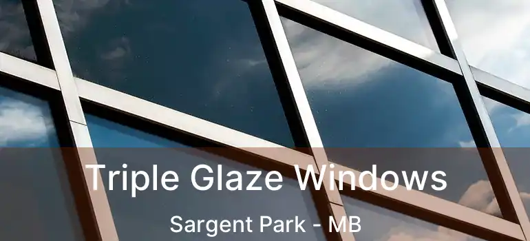  Triple Glaze Windows Sargent Park - MB