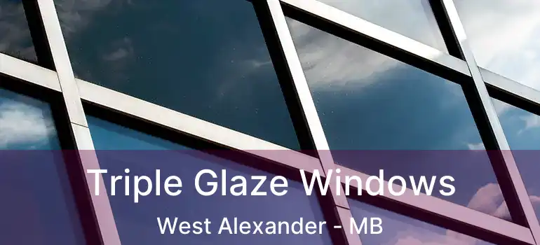  Triple Glaze Windows West Alexander - MB