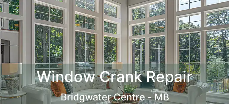  Window Crank Repair Bridgwater Centre - MB