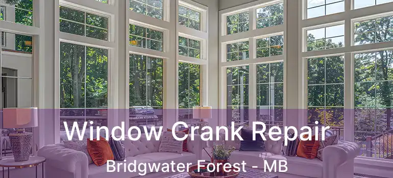  Window Crank Repair Bridgwater Forest - MB