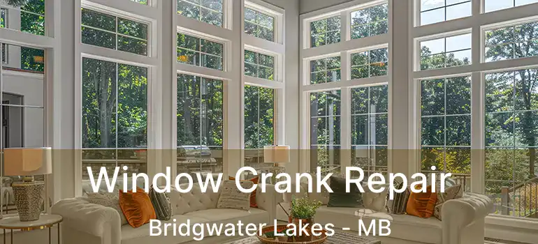  Window Crank Repair Bridgwater Lakes - MB