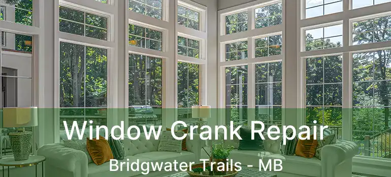  Window Crank Repair Bridgwater Trails - MB