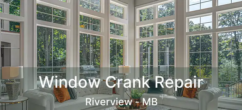  Window Crank Repair Riverview - MB