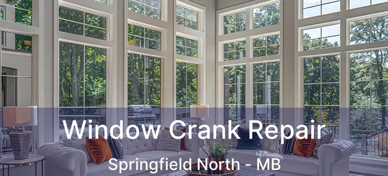  Window Crank Repair Springfield North - MB