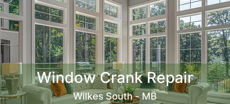  Window Crank Repair Wilkes South - MB