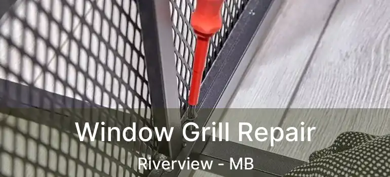  Window Grill Repair Riverview - MB