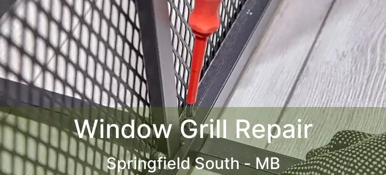  Window Grill Repair Springfield South - MB