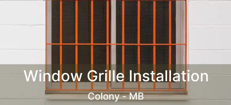 Window Grille Installation Colony - MB