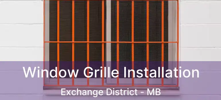  Window Grille Installation Exchange District - MB