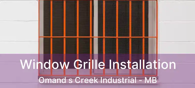  Window Grille Installation Omand s Creek Industrial - MB