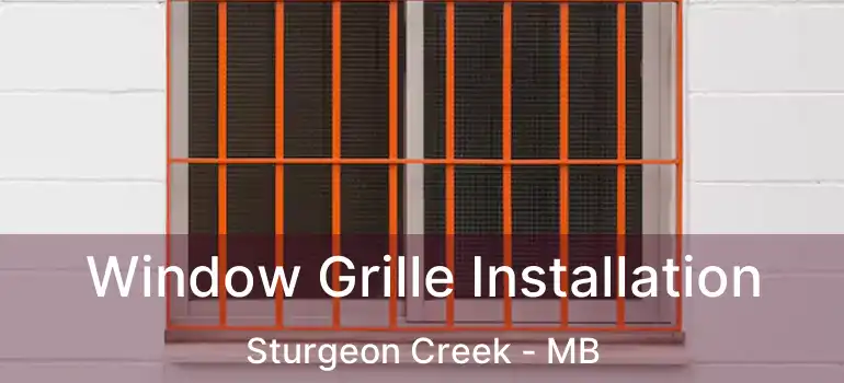  Window Grille Installation Sturgeon Creek - MB