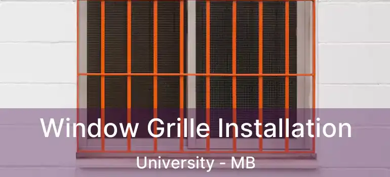  Window Grille Installation University - MB