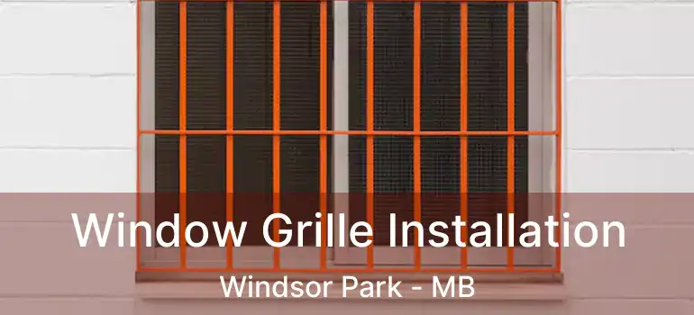  Window Grille Installation Windsor Park - MB