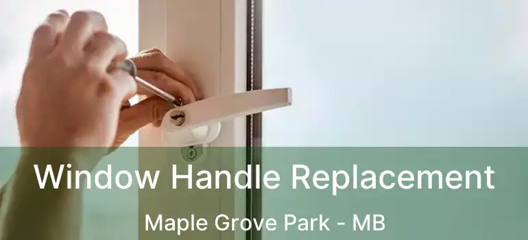  Window Handle Replacement Maple Grove Park - MB