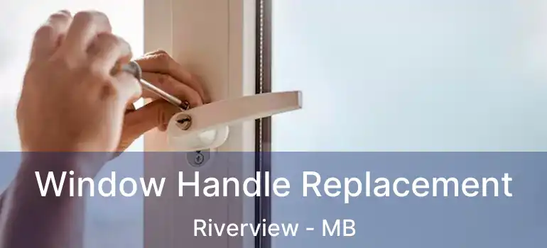  Window Handle Replacement Riverview - MB