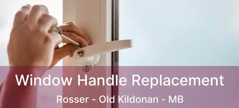  Window Handle Replacement Rosser - Old Kildonan - MB