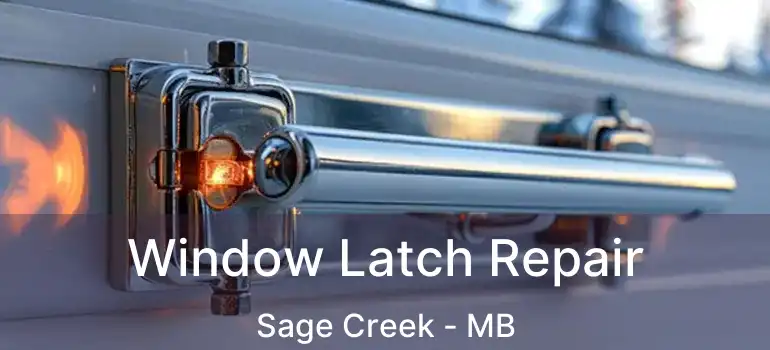 Window Latch Repair Sage Creek - MB