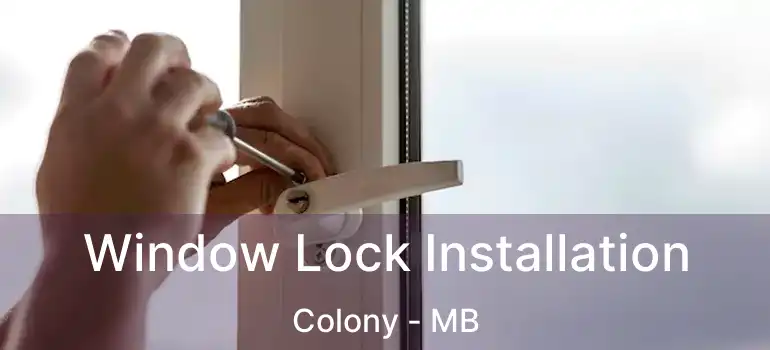  Window Lock Installation Colony - MB
