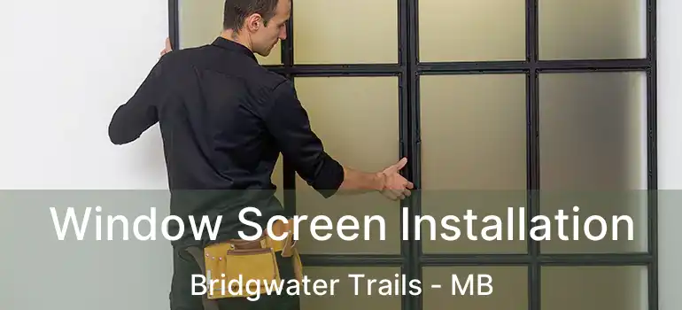  Window Screen Installation Bridgwater Trails - MB