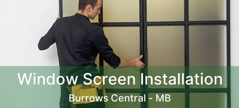  Window Screen Installation Burrows Central - MB